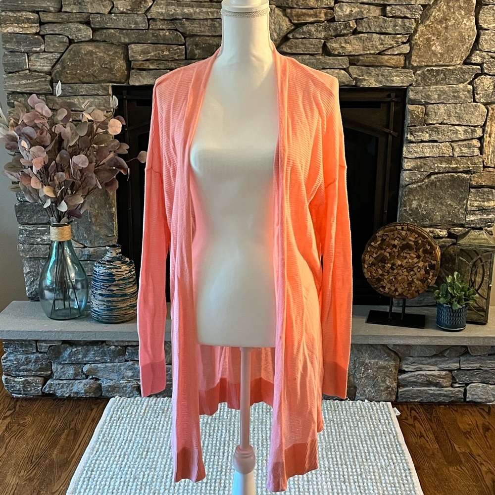 🌸Loft Lightweight Coral Open Front Cardigan🌸